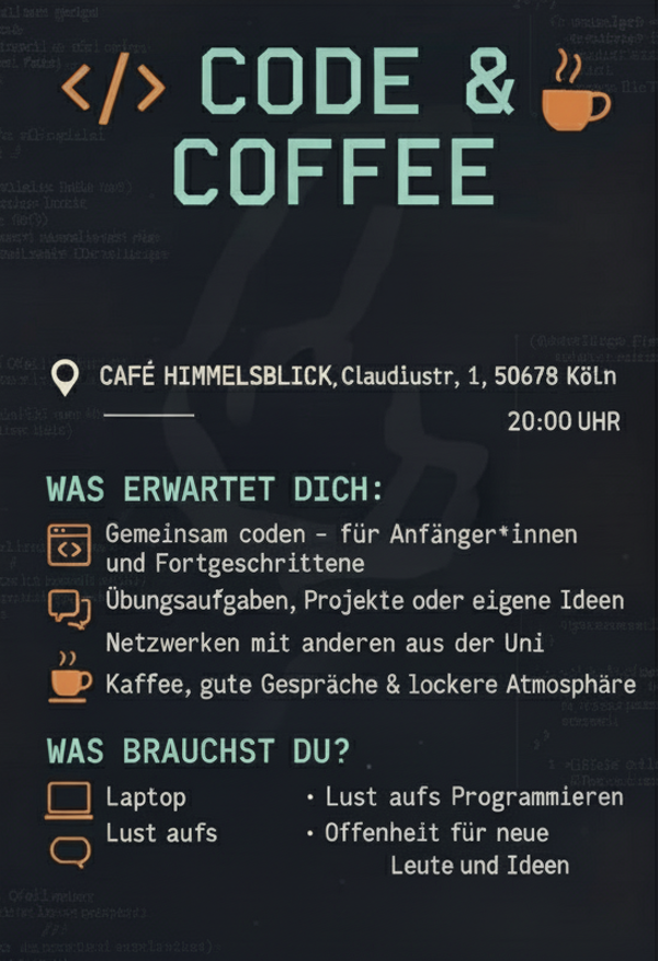 Code & Coffee Flyer